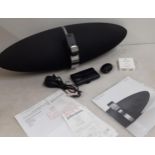 A 2016 Bowers & Wilkins Zeppelin Air audio system with cable, remote control, instruction manual,