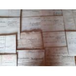 Indentures-A group of 19th Century velum and paper papers to include a Lease and Counterpart Lease
