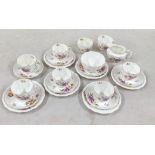 Royal Crown Derby part tea service in Posies pattern Location: