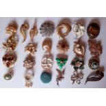 A collection of mid to late 20th Century brooches to include Trifari, Sarah Coventry, Exquisite,