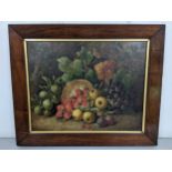 HL - a 19th century still life of fruit oil on canvas. Location: