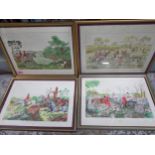 After Alken - a group of four framed and glazed hunting prints pub. by LFR & Co Repository of Arts