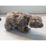 Steiff- A 'Grizzly' bear having brown frosted tip mohair, realistic style standing bear with
