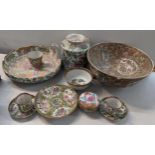A selection of late 19th century and later Chinese Canton porcelain Location: