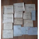 Indentures-Twelve 19th Century vellum papers to include Mortgages, Conveyances, Release and