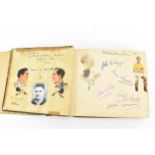 A mid century English football fan's autograph album, with various signatures from teams such as: