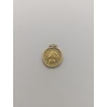 United States of America - 'Liberty Head' Gold One Dollar, dated 1852, in a yellow metal mount