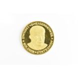 A 1966 General Dwight D. Eisenhower medal struck in 22ct gold, to commemorate the 75th birthday of