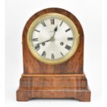 A walnut domed top bracket clock by O. Wherle, Cambridge, 20th century, the silvered dial with Roman