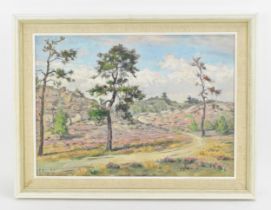Charles Albert Forgelot (1876-1975) French depicting a rockscape, signed lower left, gouache or