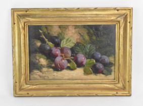 William Hughes (1842-1901) British still life of grapes, or prunes, signed lower left and dated '