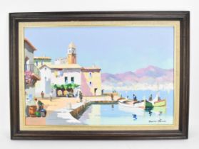 Cecil Rochfort D'oyly-John (1906-1993) South African 'One of the bays at St Tropez', signed lower