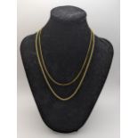 Two gold necklaces one in a chain pope style and one other, total weight 4.55g