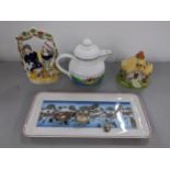 A mixed lot to include Villeroy & Boch Naif design teapot, silver spoons and other items Location:
