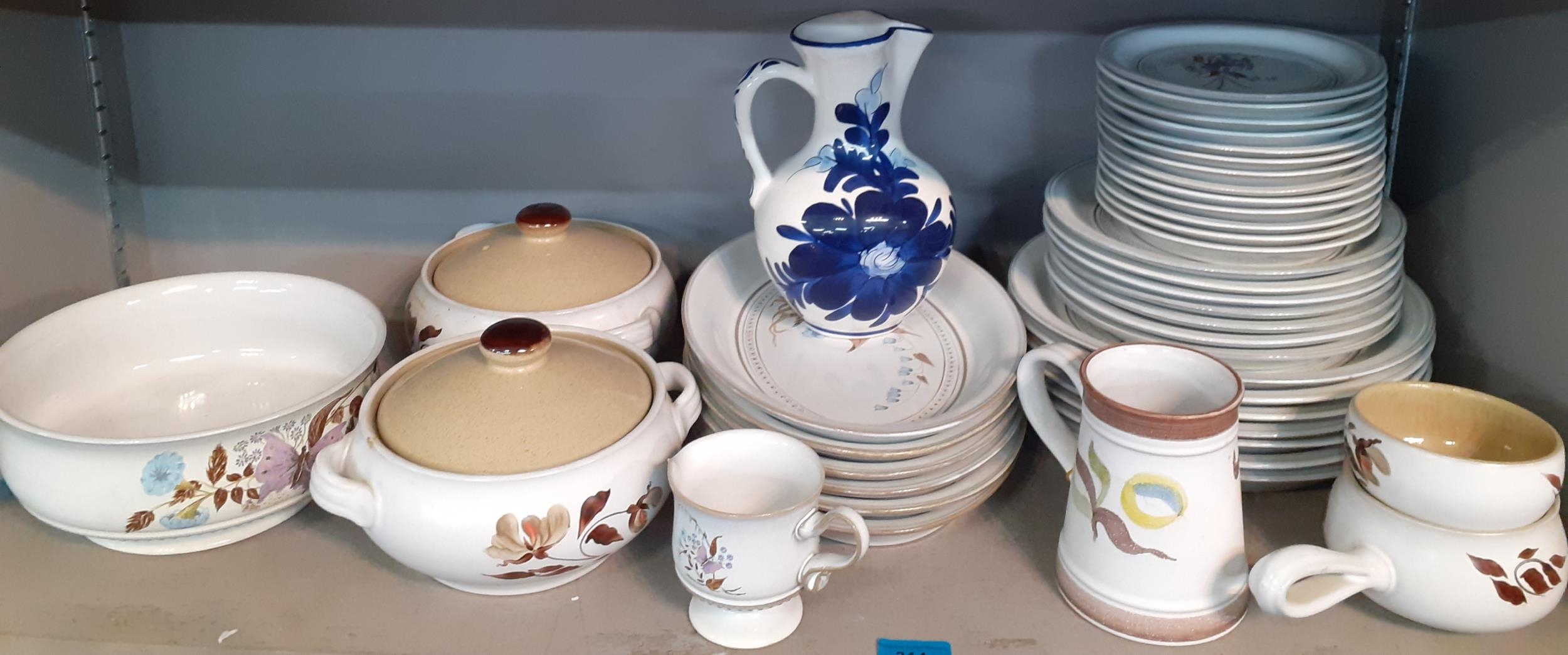 A quantity of Denby pottery 'Lorraine' and 'Windflower' dinner ware and other pottery items