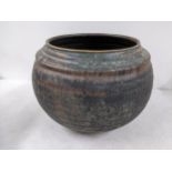 A large studio pottery bowl, indistinctly signed to the base 24 h x 34 W Location: