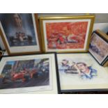 Formula One related prints to include examples signed by the artist and others Location: