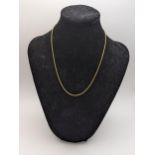 A 9ct gold necklace snake round chain style total weight 4.25g Location: