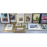 Mixed pictures to include signed limited edition prints, framed posters, watercolours and others