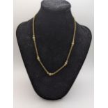 A 9ct gold rope and bull style necklace, total weight 5.8g Location: