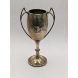 A silver trophy engraved 'Hospital Challenge Cup 1923' total weight 143.2g