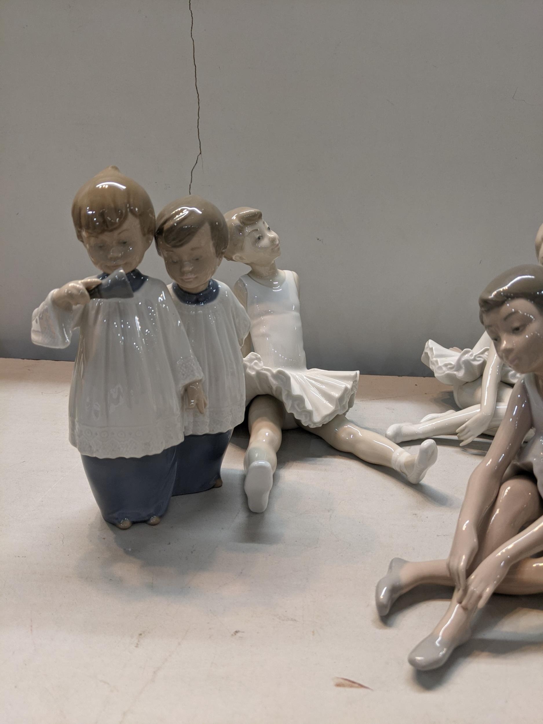 A quantity of Nao ballerina figurines, together with two other Nao figurines Location: - Image 3 of 4