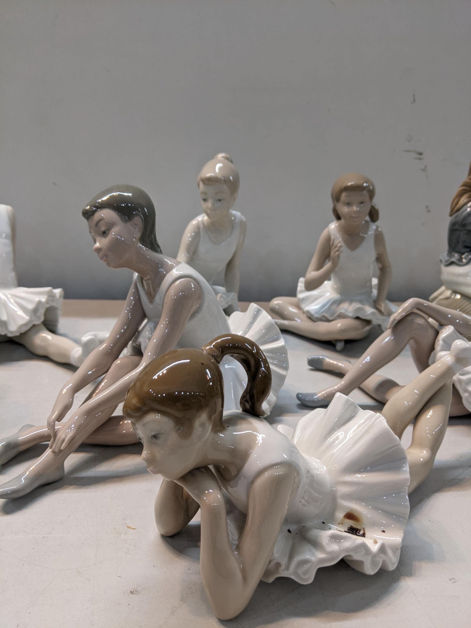 A quantity of Nao ballerina figurines, together with two other Nao figurines Location: - Image 4 of 4