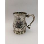 A Georgian embossed cup, total weight, 188.8g Location: