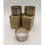 A pair of cased silver napkin rings hallmarked Sheffield 1931 together with another napkin ring with