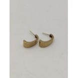 A pair of 9ct gold earrings, total weight 4.5g Location: