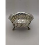 A silver three footed bowl hallmarked London 1900 total weight 194.5g Location: