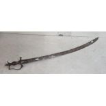 A curved blade Indian Talwar sword, 75cm long Location: