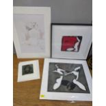 Pictures to include Lindsay Thwaites, portrait Kate parsons, pencil portrait and two K Blandy