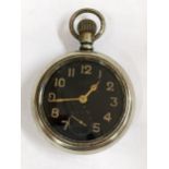 An early 20th century Elgin military issue keyless wound pocket watch Location: