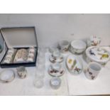 A mixed lot to include a boxed Royal Worcester coffee set, Worcester Evesham and glassware Location: