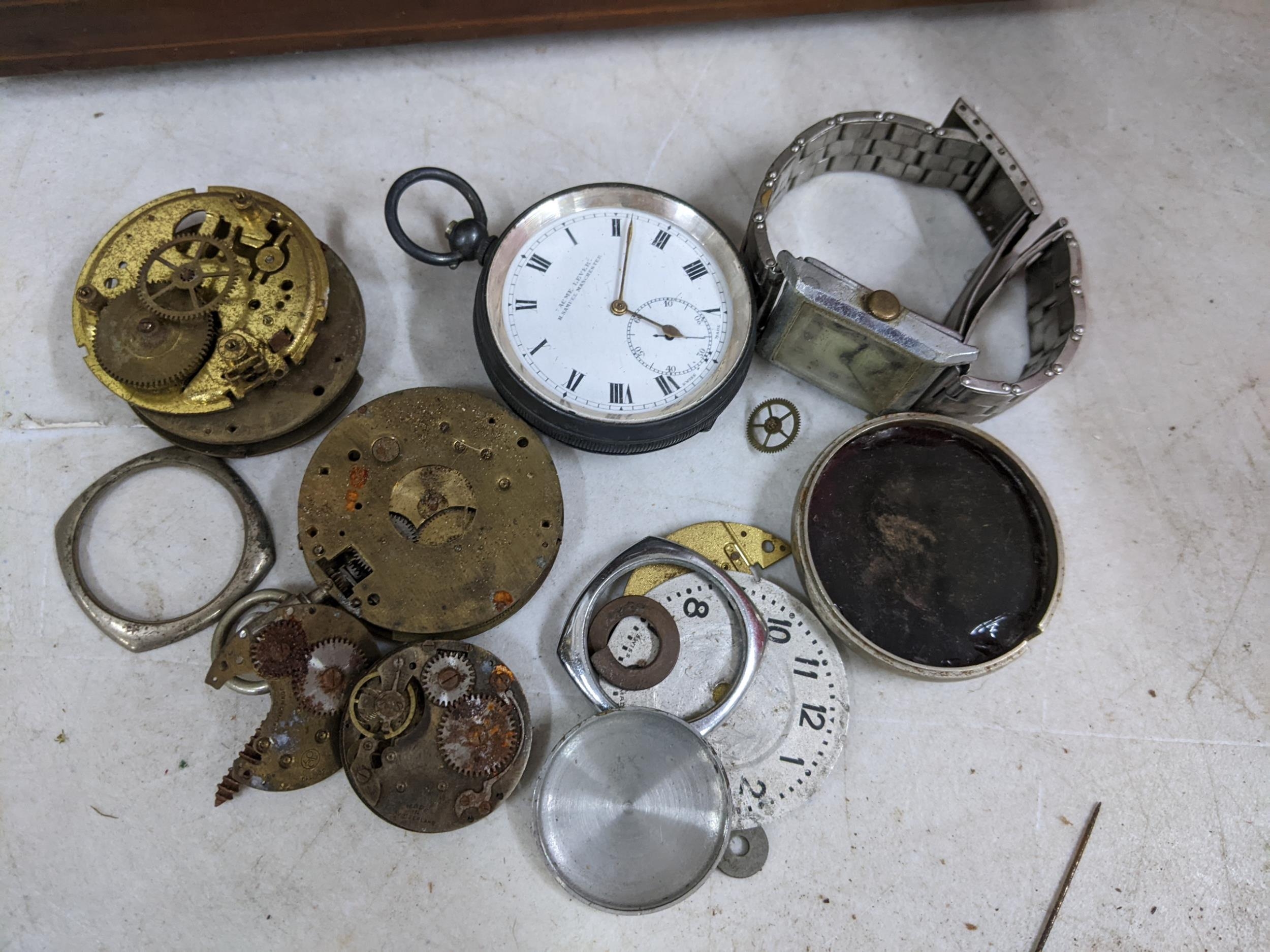 A mixed lot of watch related items to include a 20th century H Samuel silver cased pocket watch, - Image 2 of 2