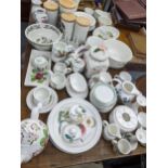 A collection of Portmeirion Botanic Garden and Villeroy and Boch china to include vases, dinner