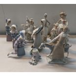 A small quantity of mixed ornaments to include a Lladro figurine of a ballerina and others Location: