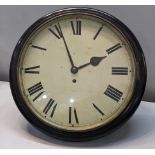A late 19th/early 20th century 12 inch fusee 8-day dial clock, 37cm dia Location: