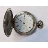 A 19th century American Watch Co full hunter pocket watch, the Waltham movement signed P.S. Bartlett