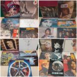 A quantity of mainly 1970's and 1980's rock LP's to include Wishbone Ash, Meatloaf and U2 A/F