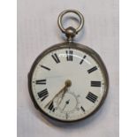 A Victorian silver open faced pocket watch, the fusee Lever movement signed 'William Williams'