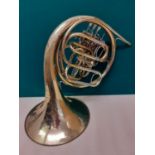 A Lidl Bron French horn A/F, having no case or mouthpiece together with a cased Boosey & Hakes Tenor