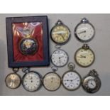 Mixed pocket watches to include an early 20th century C E Harris & Son High Wycombe watch,