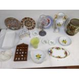 Ceramics to include a Royal Albert Old Country Roses dish, a Denby vase, a Royal Crown Derby