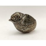 An early 20th century silver chick pin cushion by Sampson and Mordan Location: