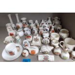 A large quantity of crested china to include Clifton, Grafton, Goss and Arcadian Location: R2.3