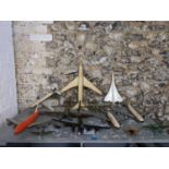 A group of 1970/80s completed Airfix and other model aircraft, to include a Spitfire, Concorde,