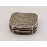 A George III silver miniature vinaigrette, possibly by Samuel Pemberton, hallmarked Birmingham 1817,