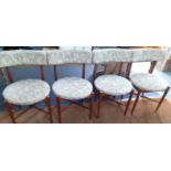 A set of four G-plan Fresco dining chairs with later upholstery Location: